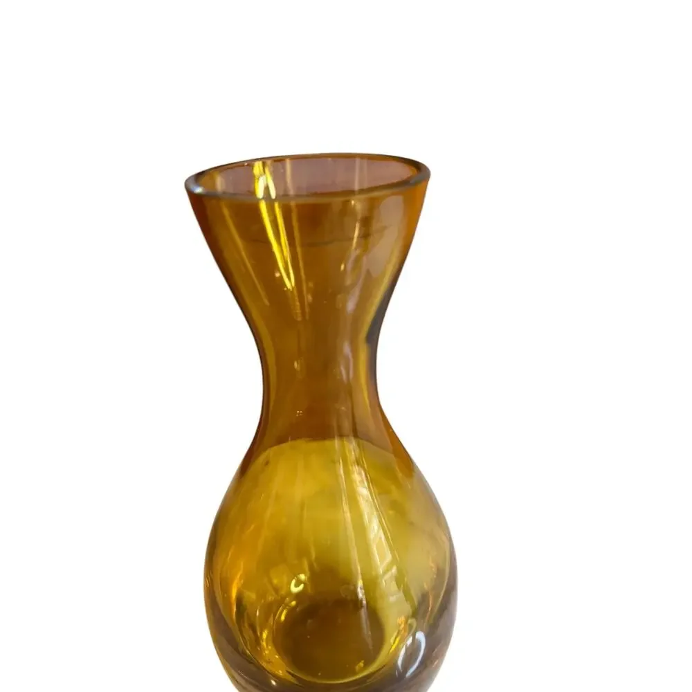 Crate & Barrel Amber Glass Vase